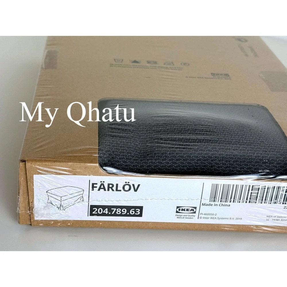 IKEA FARLOV Cover for Ottoman, Flodafors Dark Gray Slipcover 204.789.63 New